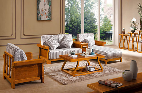 Bộ sofa phòng khách gỗ thật phong cách Country Style