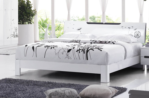 Bộ giường ngủ màu trắng hiện đại