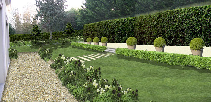 Thiết kế hàng rào cây xanh cho khu vườn mang đặc trưng phong cách Pháp