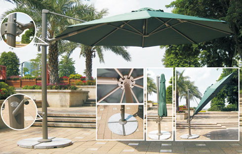 Giới thiệu 6 mẫu ô che nắng lệch tâm cho sân vườn hiện đại