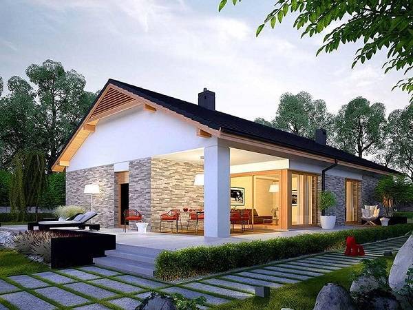 Mẫu nhà cấp 4 đẹp 100m2 3 phòng ngủ