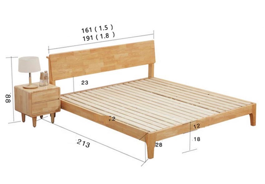 Bản vẽ chi tiết giường ngủ đôi