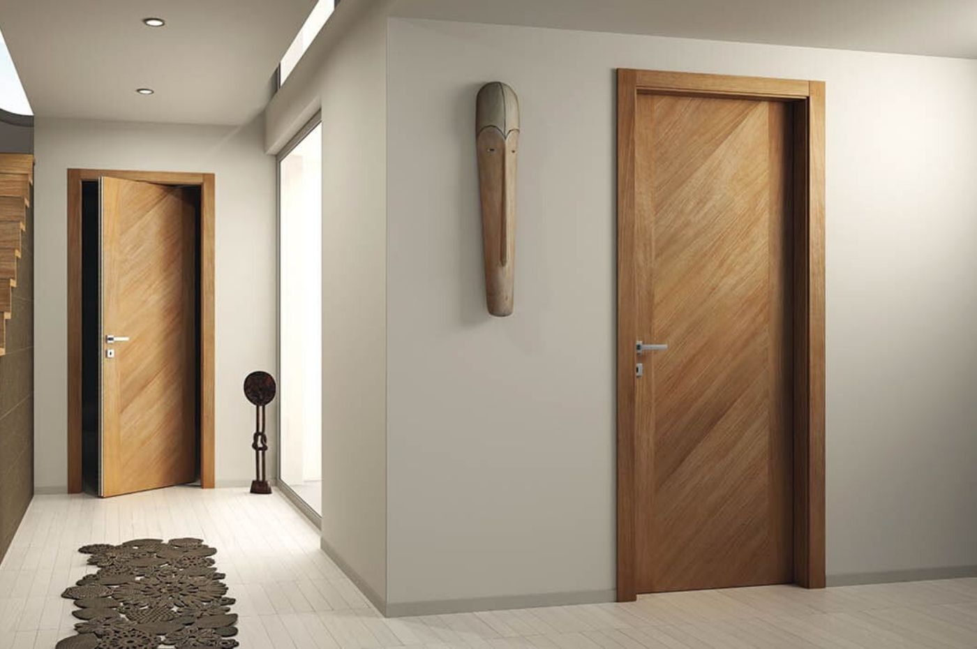 Cửa phòng ngủ bằng gỗ công nghiệp