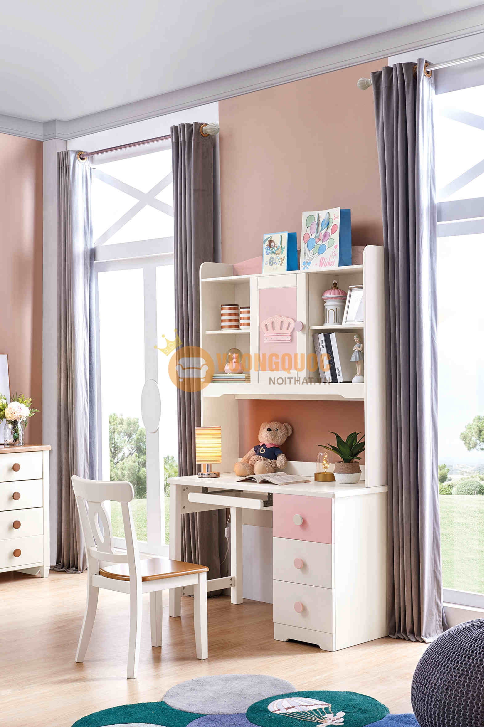 Bàn học cho bé gái tiểu học