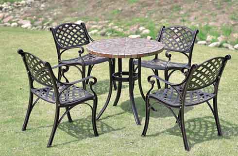 Bàn ghế sân vườn cao cấp nhôm đúc