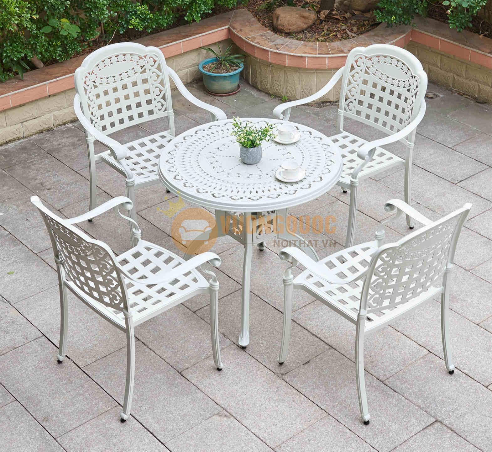 Bàn ghế café cho 4 người