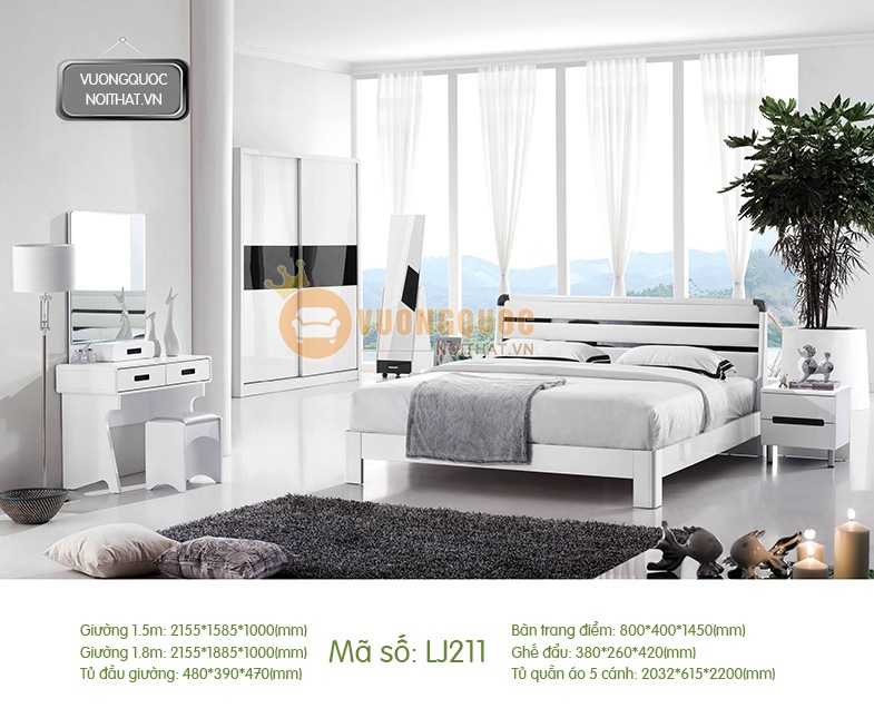 Nội thất phòng ngủ hiện đại từ 15 – 30 triệu đồng