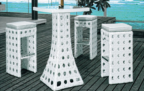 Bộ bàn ghế chân cao thiết kế sang trọng