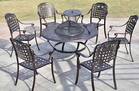 Bộ bàn ghế lẩu nướng 6 ghế