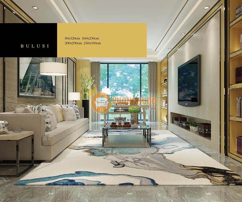 Một số cách trải thảm phòng khách ấn tượng nhất