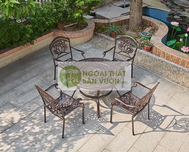 Bộ bàn nướng ngoài trời nhôm đúc ZXM084H024
