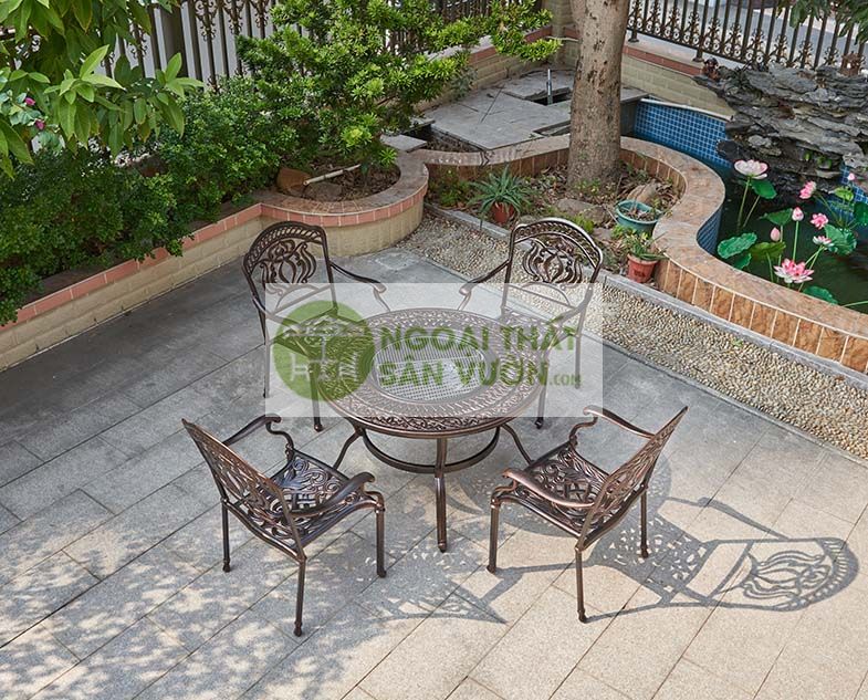 Bộ bàn nướng ngoài trời nhôm đúc ZXM084H024