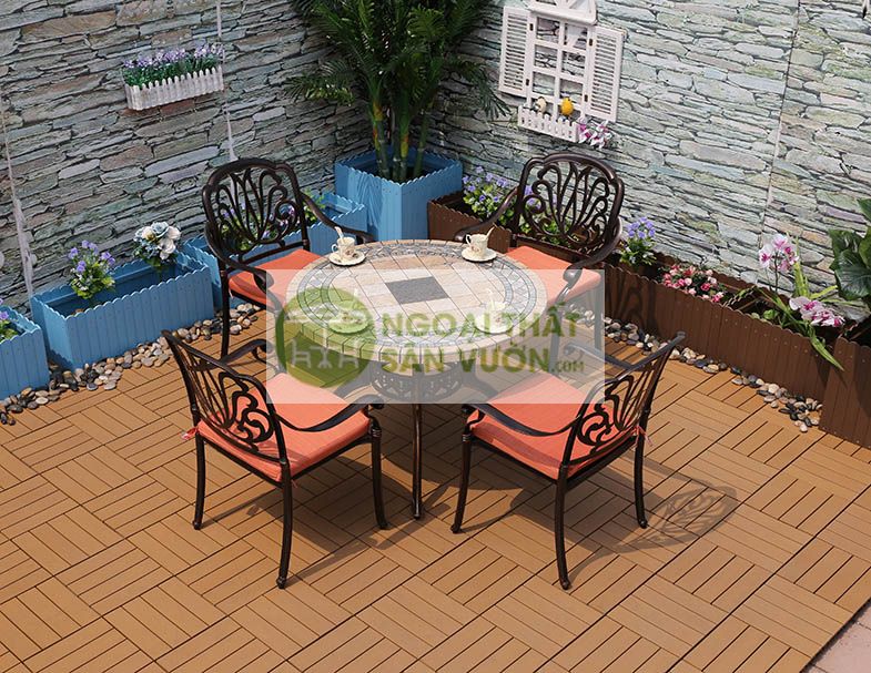  Bộ bàn ghế sân vườn hiện đại ZXM100H026