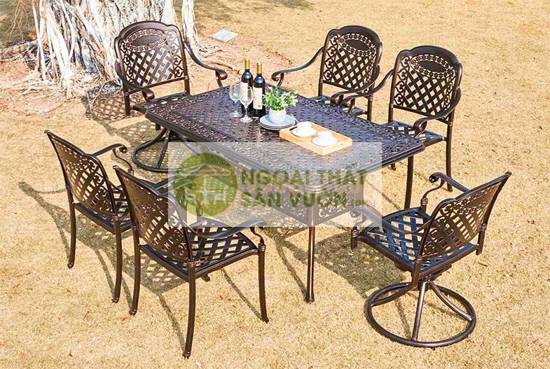 Bộ bàn ghế ngoài trời hiện đại hợp kim ZXM175H0263