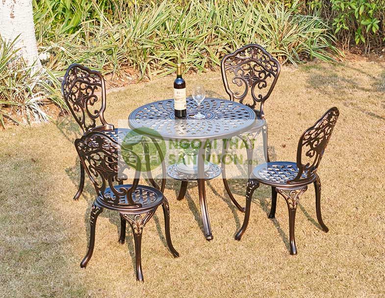 Bộ bàn ghế ngoài trời hợp kim nhập khẩu ZXM031FK043