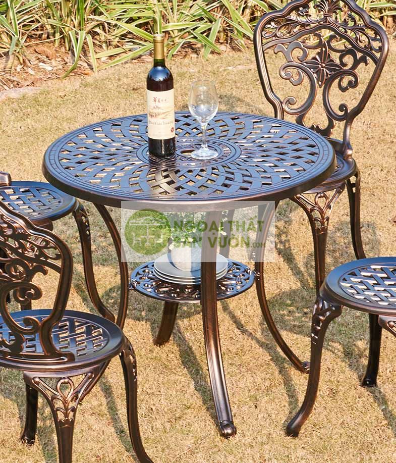 Bộ bàn ghế ngoài trời hợp kim nhập khẩu ZXM031FK043