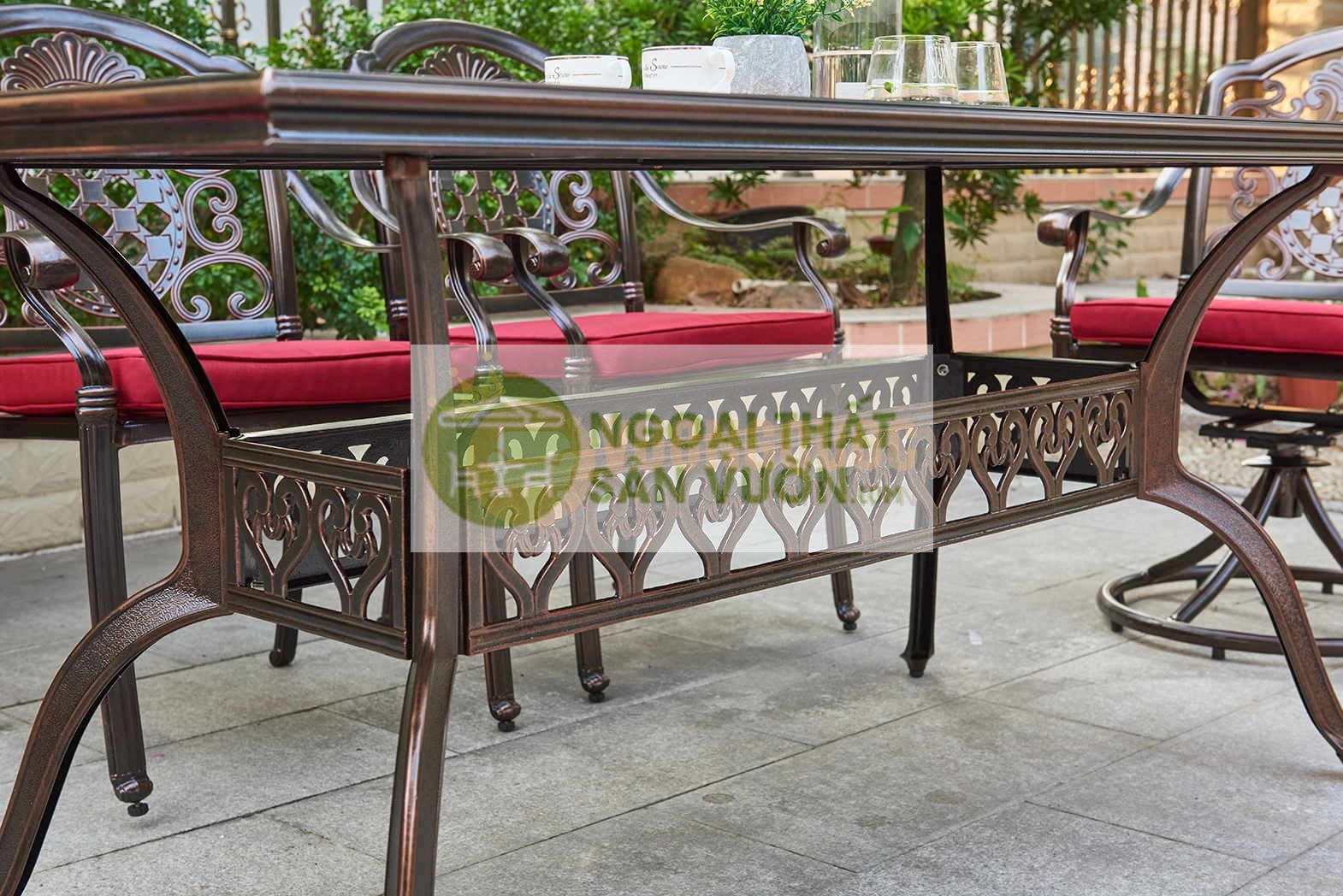 Bộ bàn ghế ngoài trời nhôm đúc cao cấp ZXM15011BH048