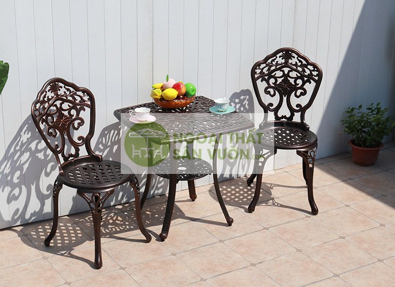 Bộ bàn ghế sân vườn nhôm đúc cao cấp ZXM062FK043