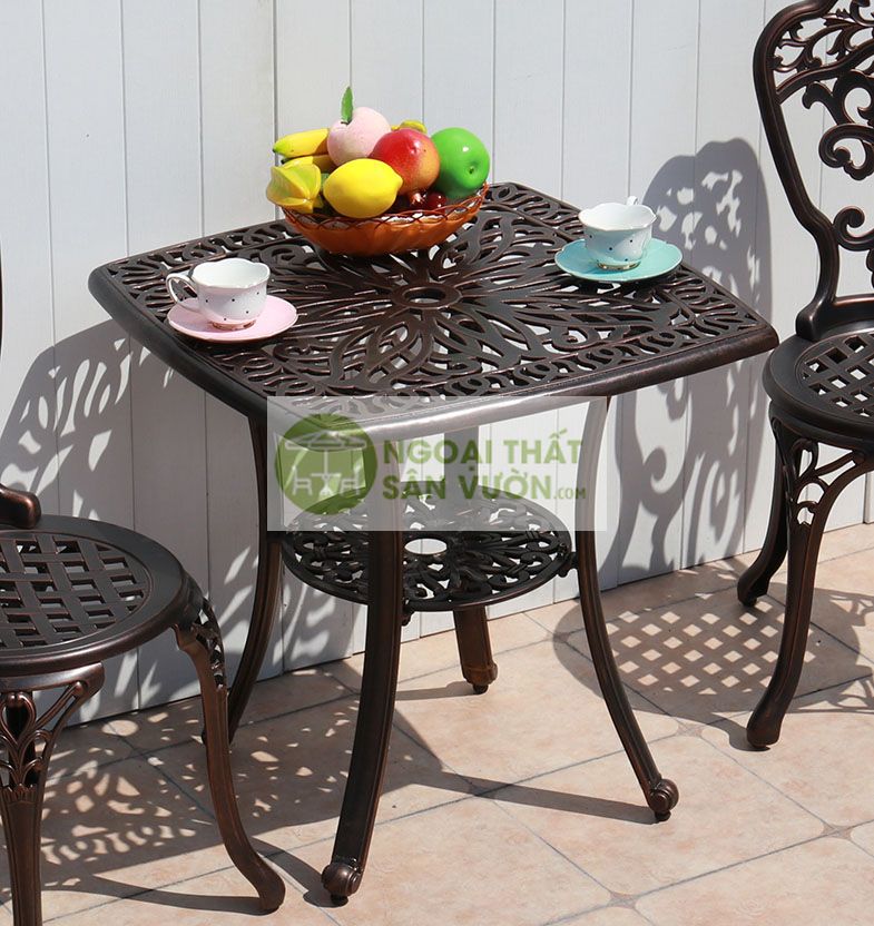 Bộ bàn ghế sân vườn nhôm đúc cao cấp ZXM062FK043