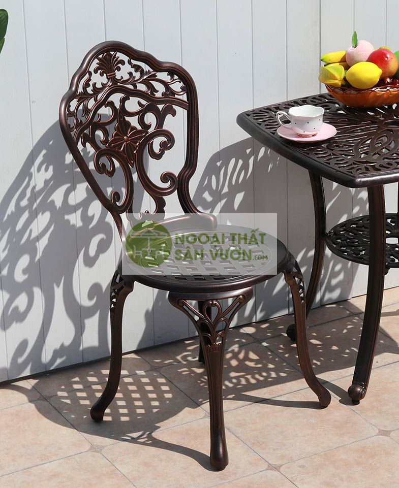 Bộ bàn ghế sân vườn nhôm đúc cao cấp ZXM062FK043