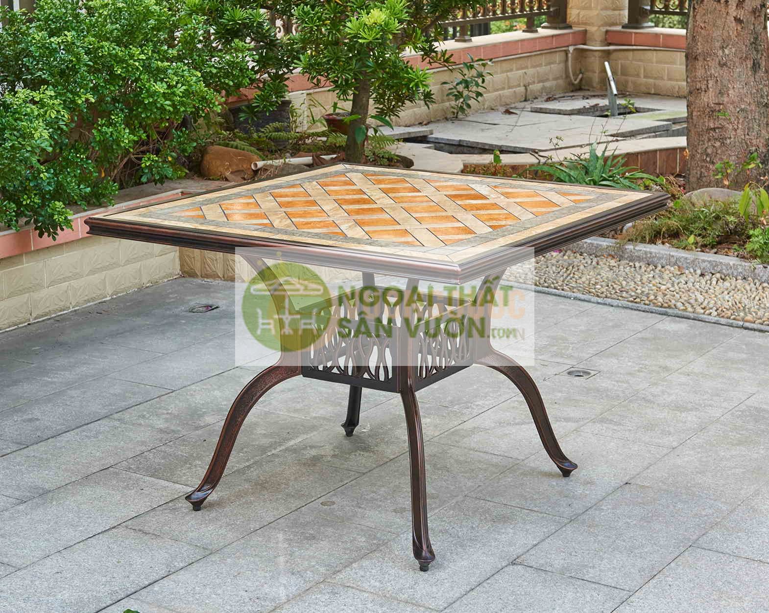 Bộ bàn ghế sân vườn sang trọng nhôm đúc ZXM1006-FK0716