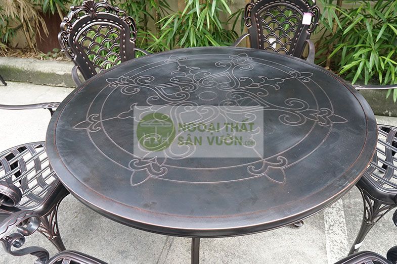 Bộ bàn ghế ngoài trời hoa văn độc đáo ZXM186FK071-1