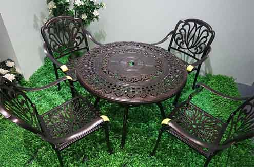Bộ bàn ghế sân vườn nhôm đúc nhập khẩu ZXM0393H026