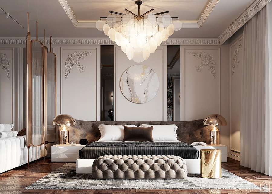 Mẫu nội thất tân cổ điển tối giản phong cách Pháp